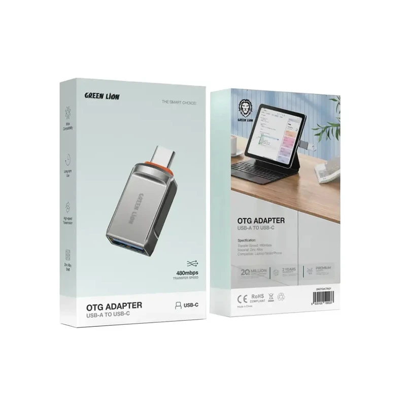 مبدل USB-A به USB-C OTG گرین‌ لاین
